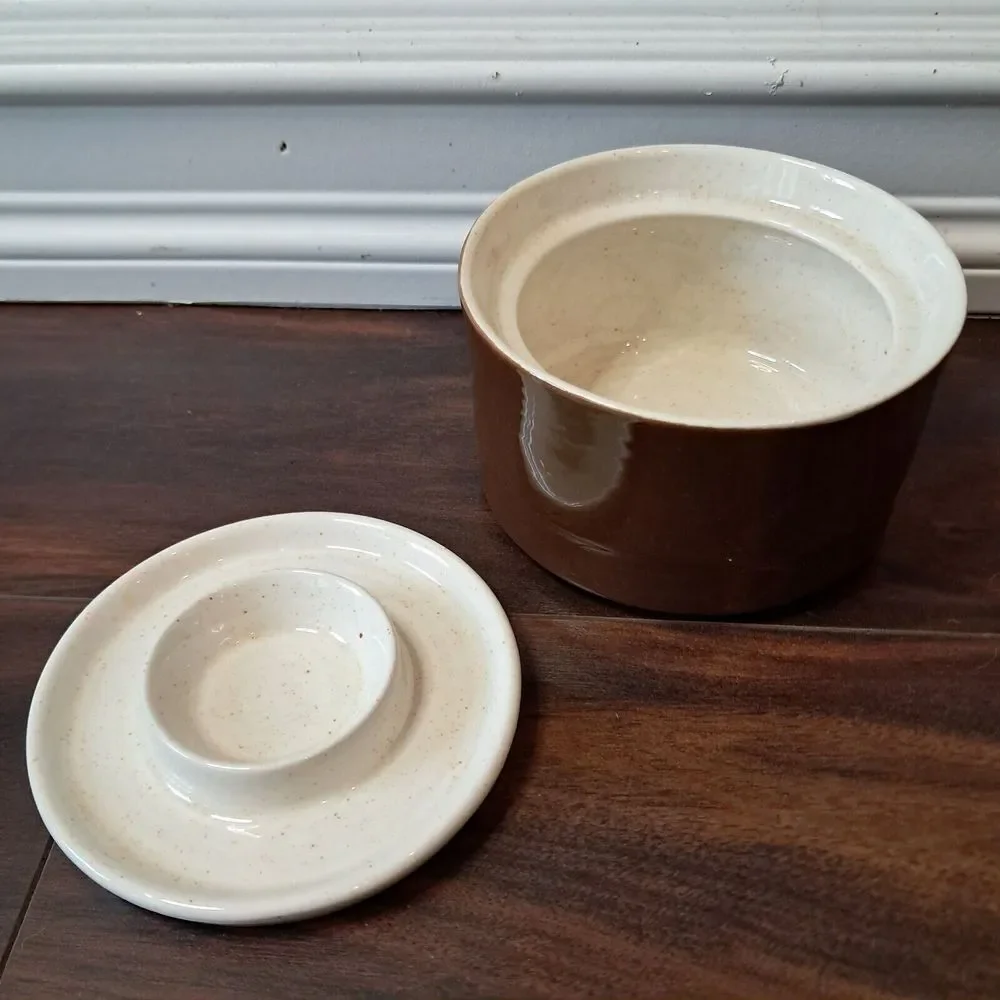 Vintage Irish Covered Sugar Dish Brendan Erin Stone Green Arklow Ireland‎ W/ Lid